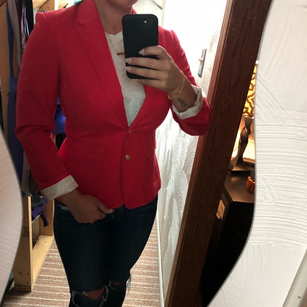 Banana republic red blazer